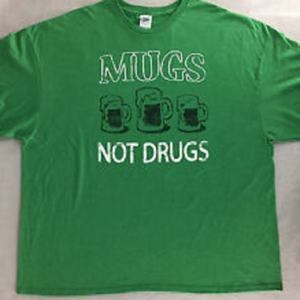 DELTA "MUGS NOT DRUGS" UNISEX MEN WOMEN LARGE TEE